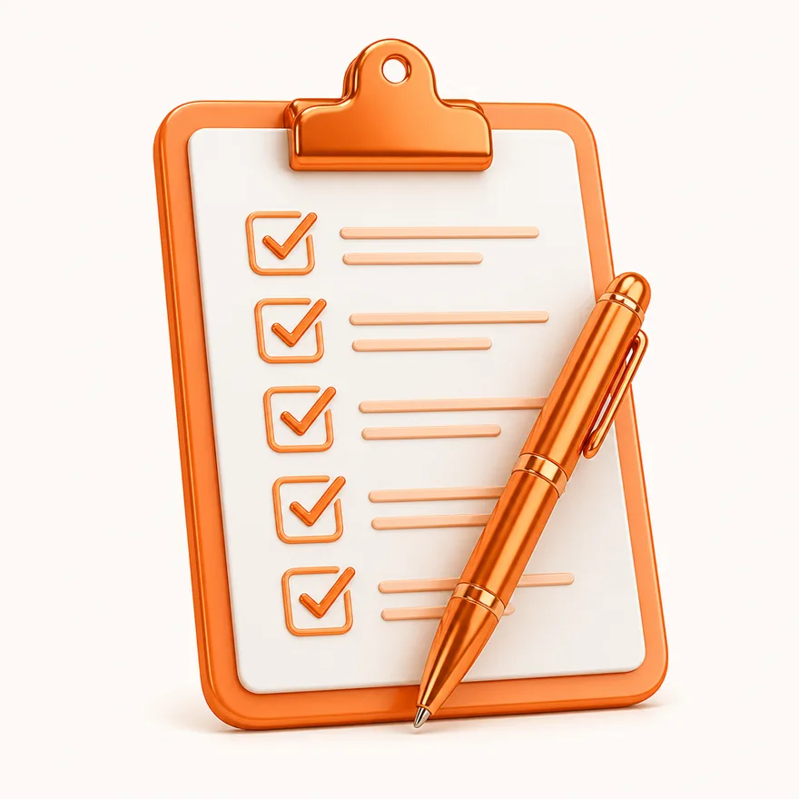 Clipboard checklist — Fortunica