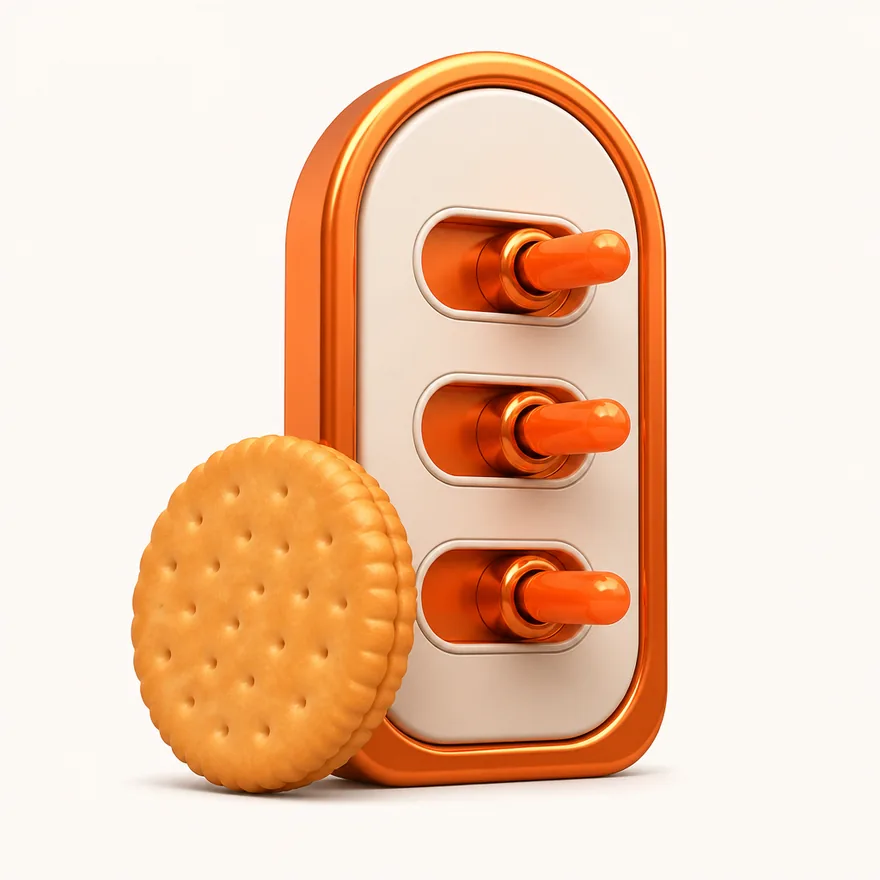 Biscuit with toggle panel — Fortunica