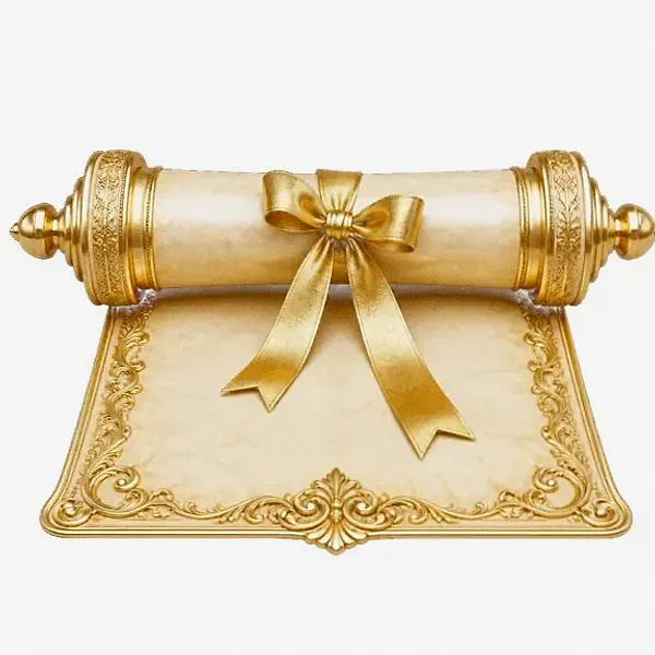 Decorated parchment scroll — Fortunica