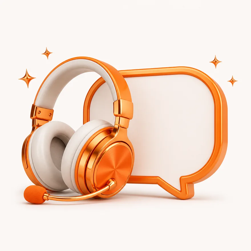 Headset with speech bubble — Fortunica