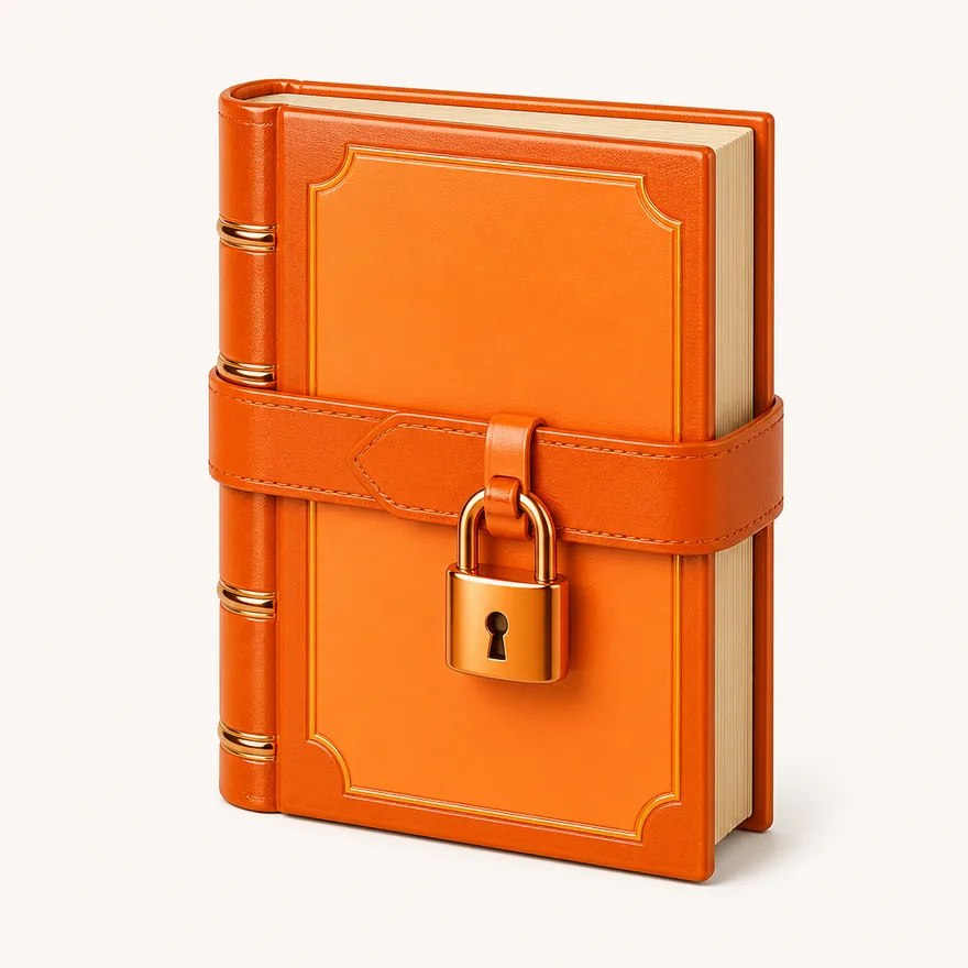 Book with padlock strap — Fortunica